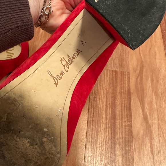 Ruby Red Heels Sam Edelman - Picture 5 of 5